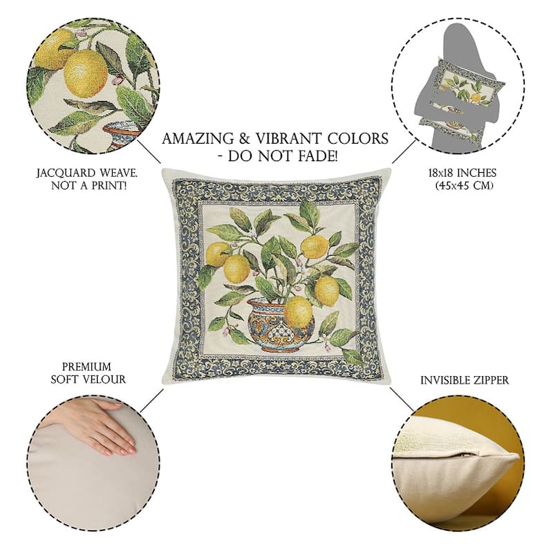 STP Goods Lemon Tree Decorative Tapestry Throw Pillow Bed Bath & Beyond 37277415
