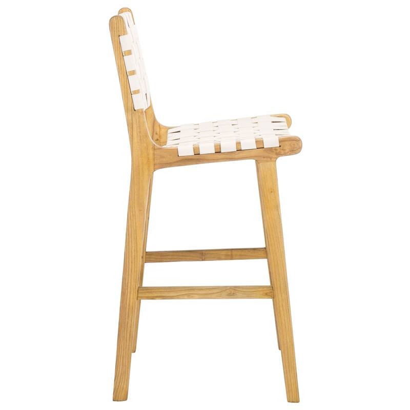 SAFAVIEH Home Adah 27-inch Leather Counter Stool - 20"Wx20"Dx41"H