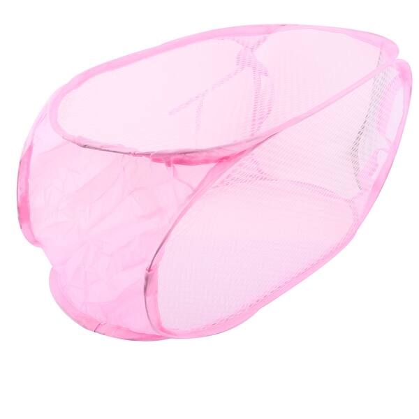 Shop Home Foldable Pop Up Washing Clothes Storage Bag Box Mesh Laundry Basket Pink Free Shipping On Orders Over 45 Overstock 17593433