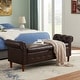 preview thumbnail 1 of 65, Armed Ottoman Bench PU Leather Bench Button Tufted Sofa Stool Bench Footrest Stoolfor Entryway, Living Room and Window Brown