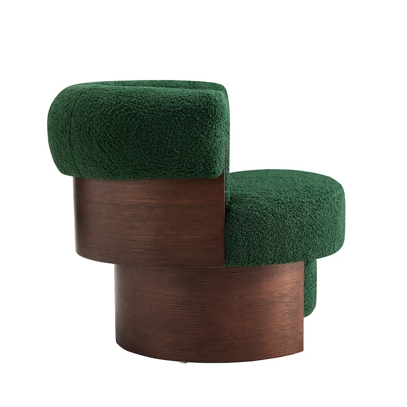 Scott Living Scrolla Beige Swivel Barrel Chair