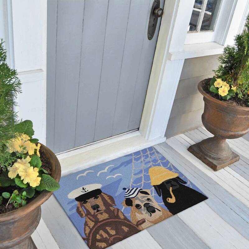 Liora Manne Frontporch Arrf Ye Mateys Indoor/Outdoor Rug - 1'8" x 2'6"