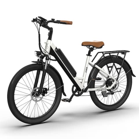 26" Tire 350W Electric Bike 36V 10AH Removable Lithium Battery City Ebike