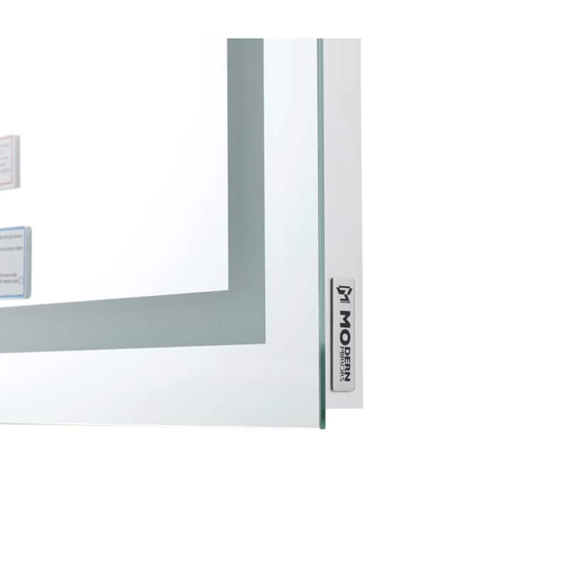 Modern Mirrors Zenith Wall Mounted Lighted Bathroom Mirror with Defogger, Touch Control LED Bathroom Vanity Mirrors