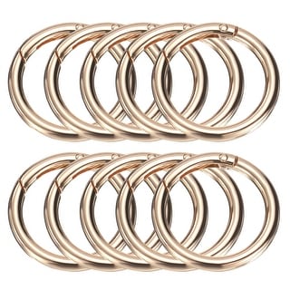 Spring Key Ring Buckle Metal Spring O Rings Trigger Spring Keyrings Buckle Round Snap Clip for ...