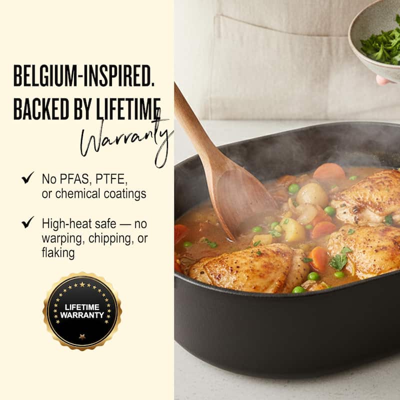 Alva Nori Enameled Cast Iron Dutch Oven w/ Lid Nonstick Enameled Pot