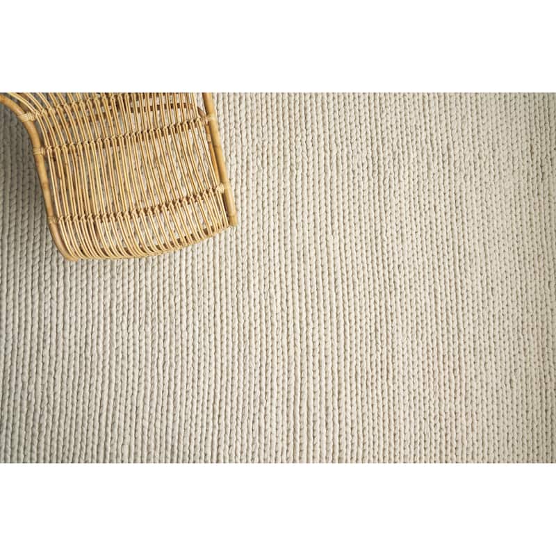 EXQUISITE RUGS Arlow Handwoven Polyester/Cotton Ivory Area Rug.