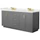 Option Dark Gray / White Quartz Top / Brushed Gold