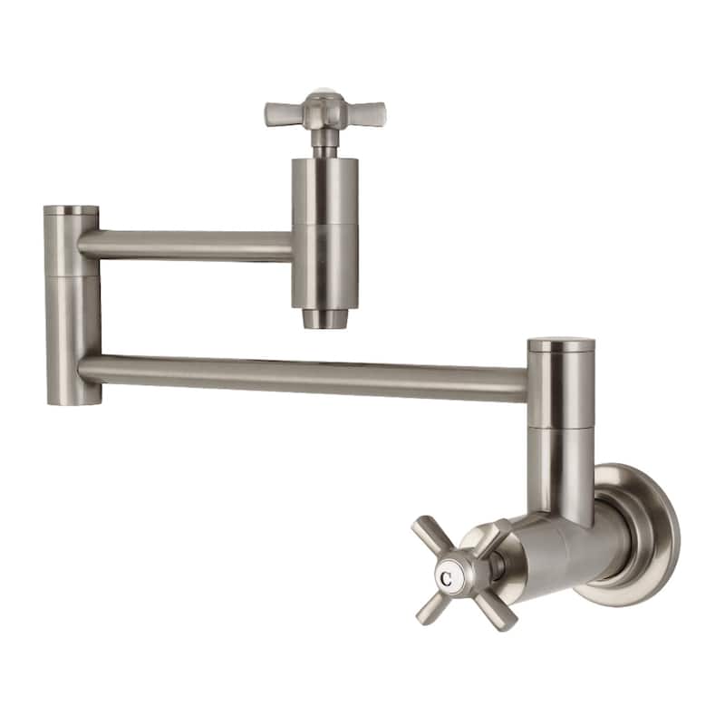 Millennium Wall Mount Pot Filler Kitchen Faucet - Brushed Nickel