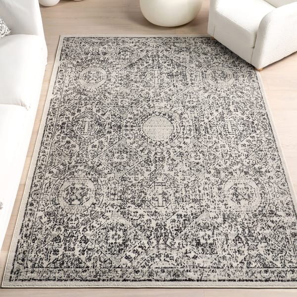 slide 2 of 41, Nuloom Minta Vintage Transitional Area Rug 6'7" x 9' - Grey