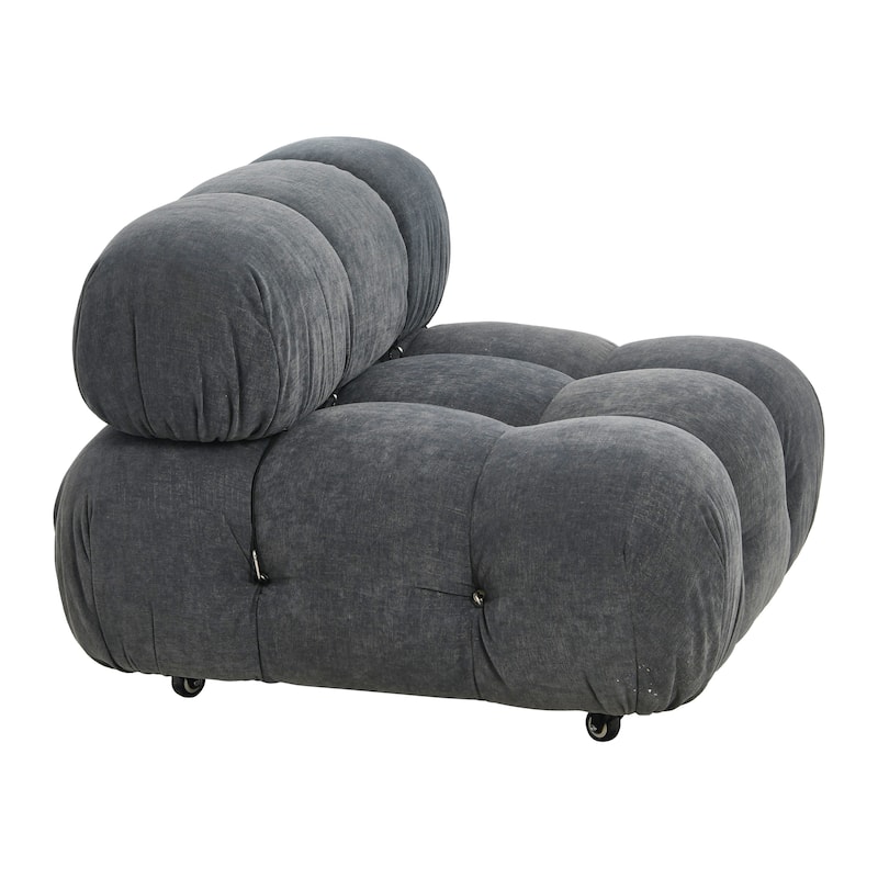 Armless Modular Chair with Locking Wheels