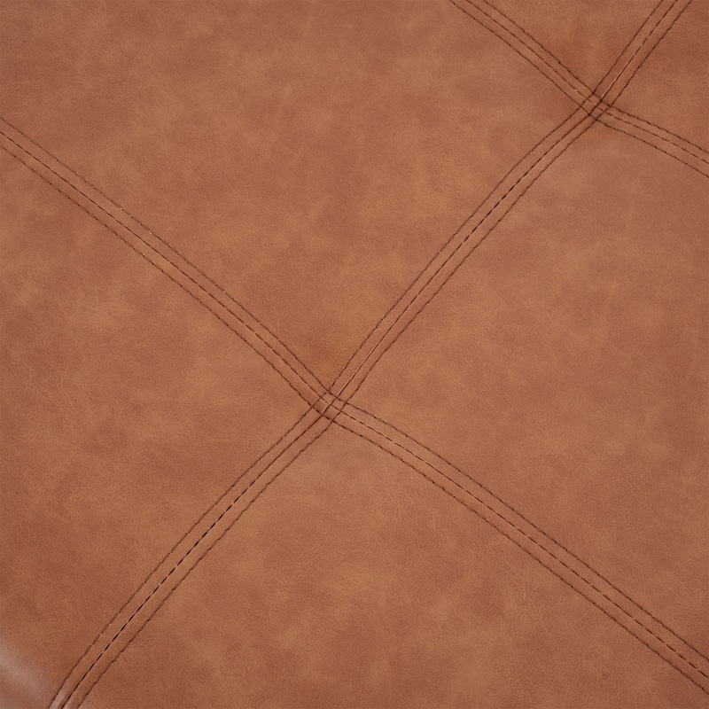 Merrill Chocolate Brown Leather Storage Ottoman by Christopher Knight Home