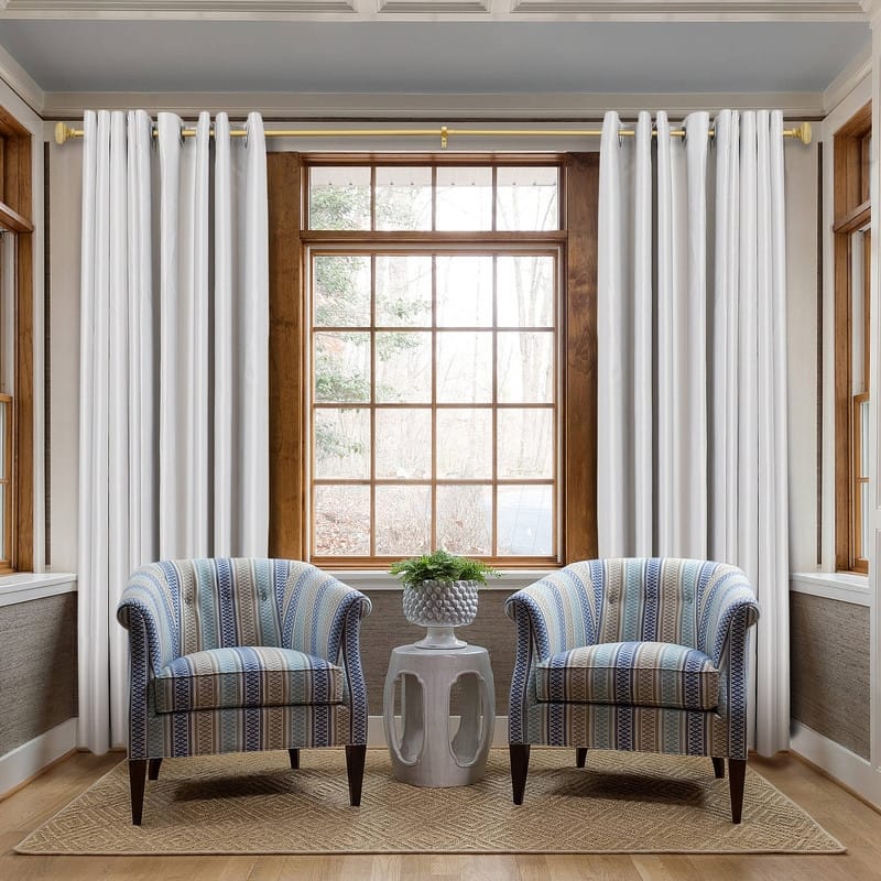 UTOPIA ALLEY Wall Mounted 5/8 Inch Curtain Rod - Curtain Rods For Windows