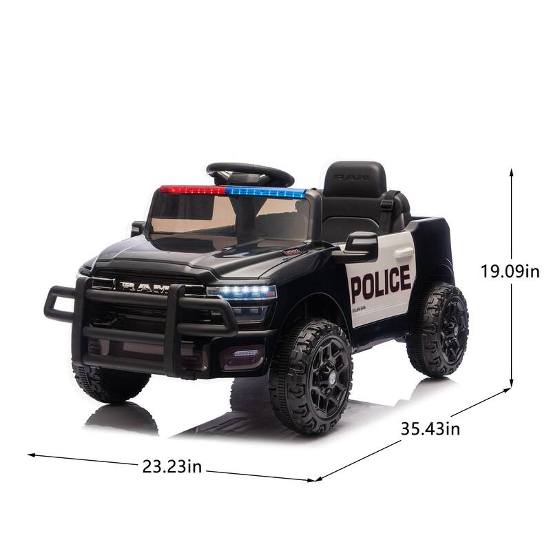 Licensed Dodge RAM 3500 12V Kids Ride On Truck with Remote Control, Dual Motors, Suspension, LED Lights & Music Player