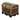 Handmade Colorful Chest Leather and wood decorative box (Peru)