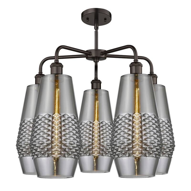 Innovations Lighting 516-5CR-22-25 Windham Chandelier Windham 5 Light
