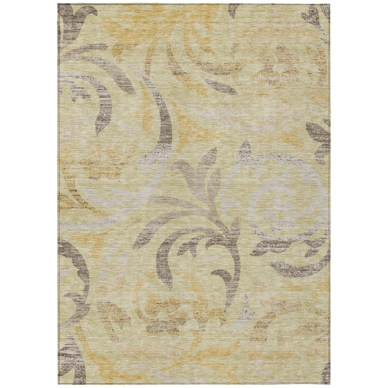 HomeRoots Floral Transitional Rectangle Outdoor Rug