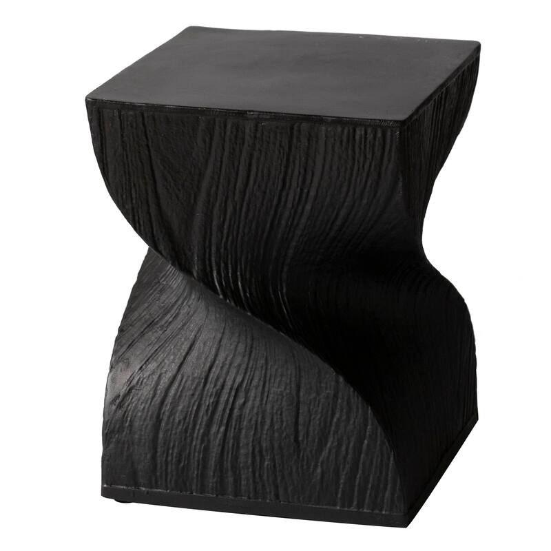 Onyx Square Side Table in Fiberstone Modern Accent Side Table for Indoor and Outdoor