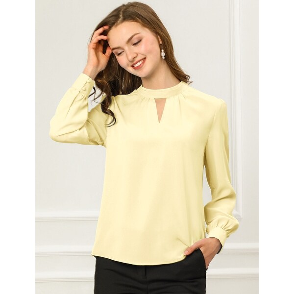 yellow blouse long sleeve