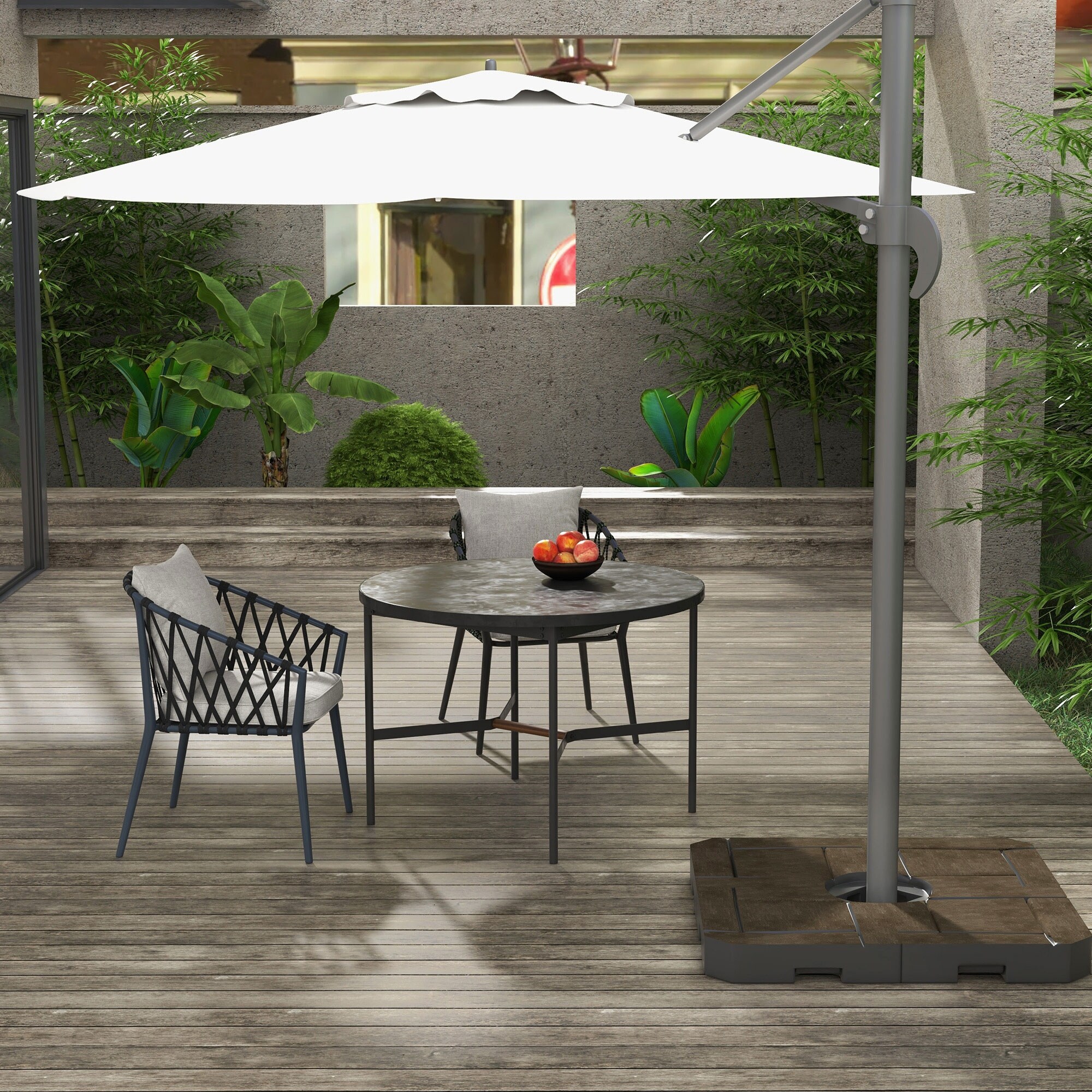 dealgogo patio umbrella 9' Deluxe Galtech Auto Tilt Umbrella