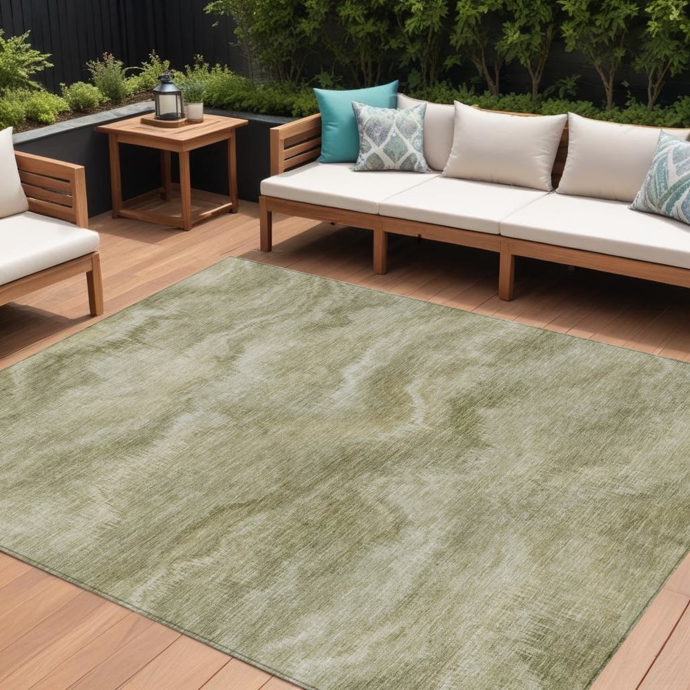 HomeRoots Abstract Transitional Rectangle Outdoor Rug