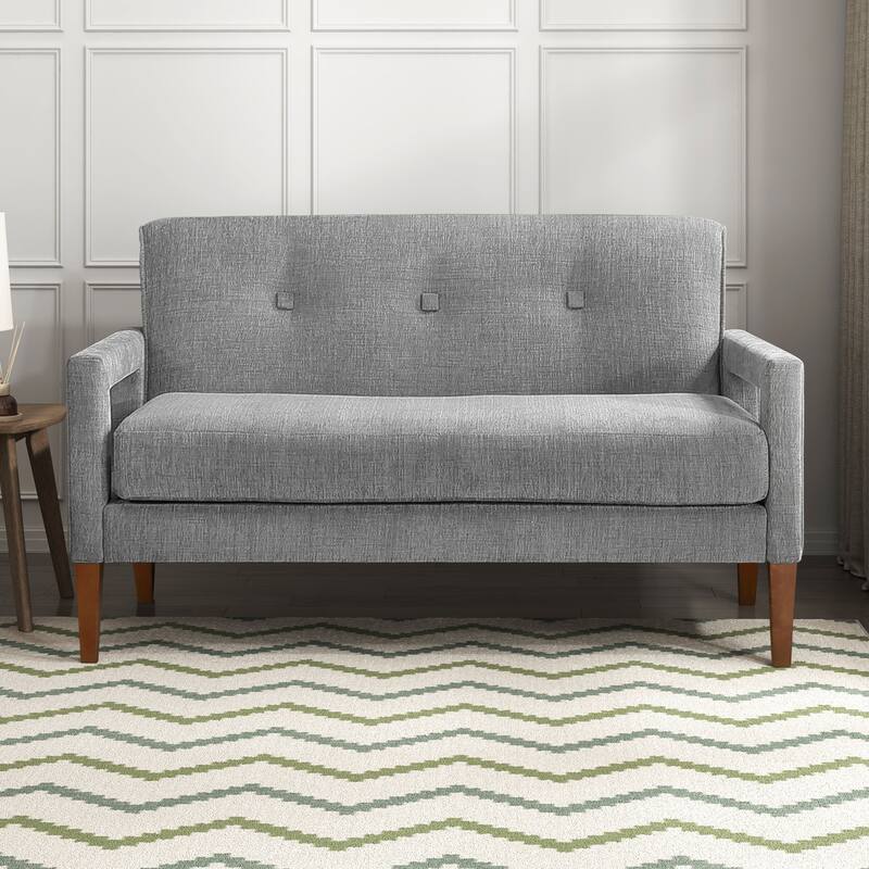 Vivian 55" Chenille Loveseat - Removable Cushion Cover with Zipper