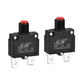 Protection Surcharge Circuit Sourcing Map - 7A AC125/250V - Disjoncteur Thermique Auto-réarmable - 34x29x14mm