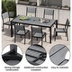 preview thumbnail 2 of 6, 7/9-Piece Patio Outdoor Dining Set Stackable Chairs and Dining Table with Umbrella Hole