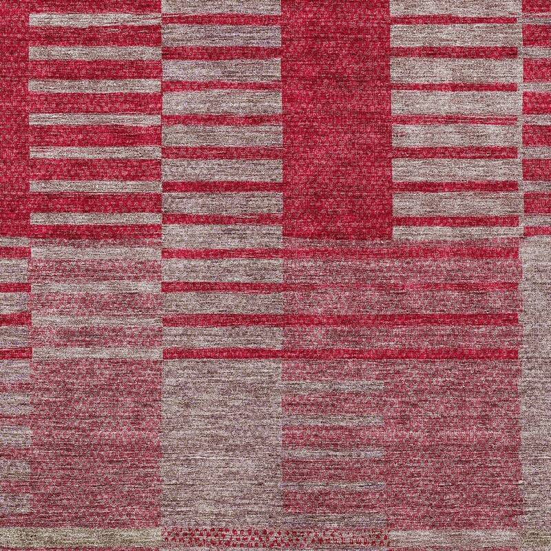 HomeRoots Striped Modern Rectangle Outdoor Rug