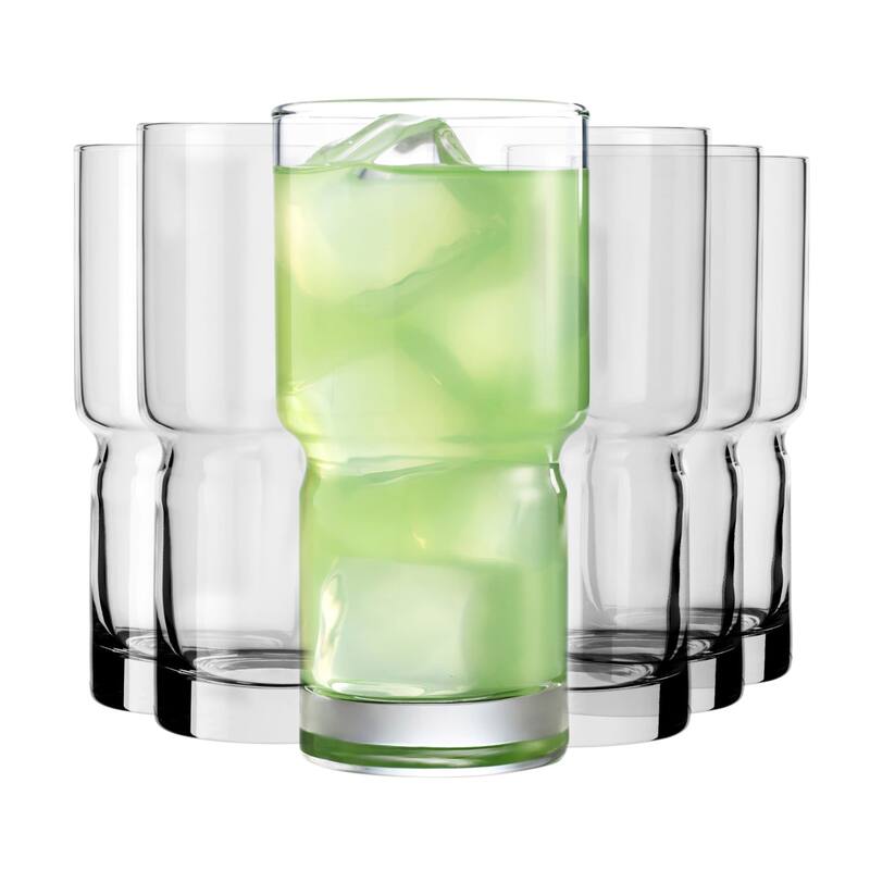 Libbey Newton Stackable Tumbler Glass, 16-ounce, Set of 6 - Set of 6