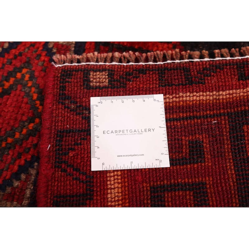 ECARPETGALLERY Hand-knotted Melis Vintage Black, Red Wool Rug - 5'2 x 7'2