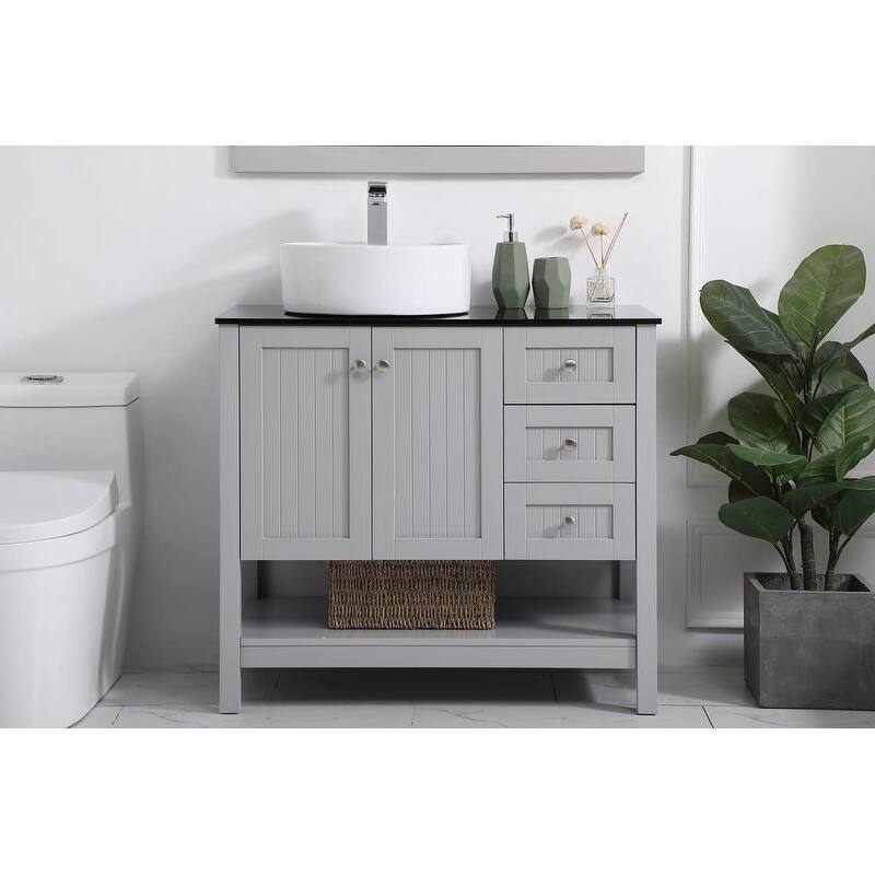 Elegant Lighting VF16236 Ralph 36" Free Standing Single Basin Vanity - Blue