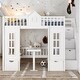 preview thumbnail 2 of 37, Impression & Beautiful Full-Over-Full Bunk Bed with Changeable Table,Elegant Children Bed