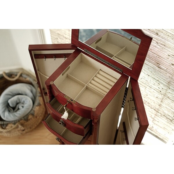 Hives & Honey Robyn Cherry Locking Jewelry Armoire - Bed Bath