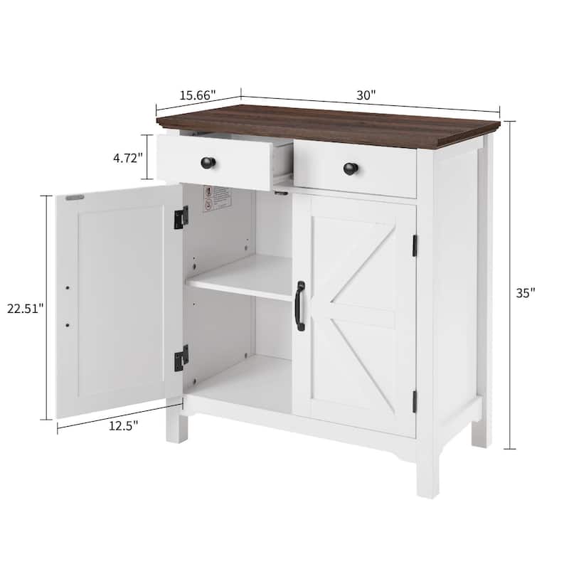 Homy Casa Herringbone Accent Cabinet, Adjustable Shelf, Living Sideboard