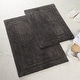 preview thumbnail 24 of 36, Superior Cotton Solid Non-slip Backing 2-Piece Bath Rug Set Charcoal