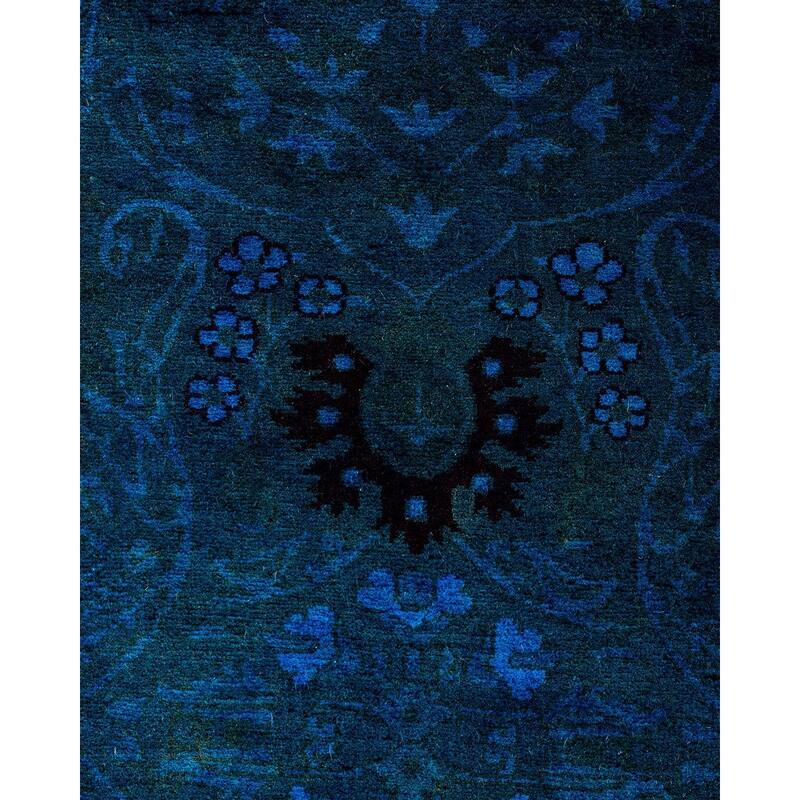 Fine Vibrance One-of-a-Kind Hand-Knotted Runner Rug - Brown, 3' 2" x 12' 2" - 3' 2" x 12' 2"