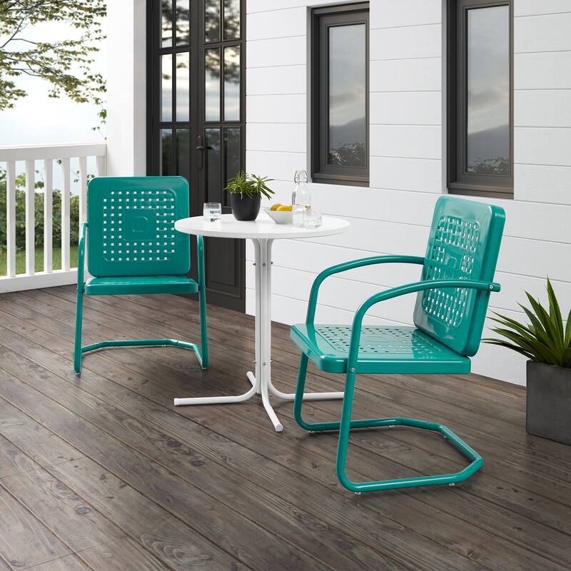 Crosley Bates 3Pc Outdoor Bistro Set - Turquoise