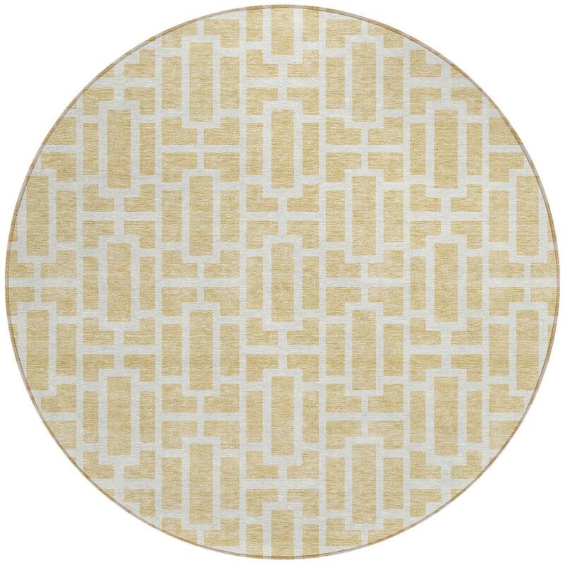 HomeRoots Geometric Transitional Rectangle Outdoor Rug
