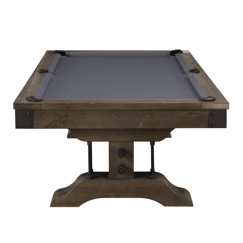Manchester Slate Pool Table W/O Dinning top & Bench - White/Black