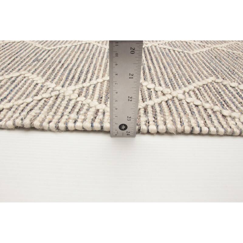 ECARPETGALLERY Braid weave Sienna Grey, Wool Rug - 5'2 x 7'6