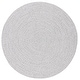 preview thumbnail 147 of 174, SAFAVIEH Handmade Braided Country Casual Lavada Rug 4' Round - Silver/Grey