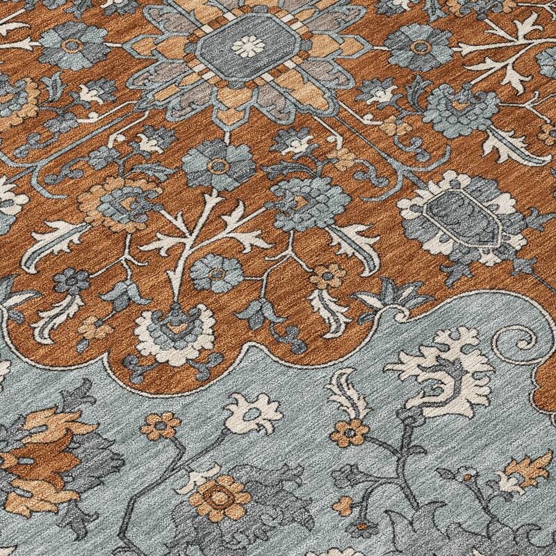 Machine Washable Indoor/ Outdoor Traditional Savannah Chantille Rug