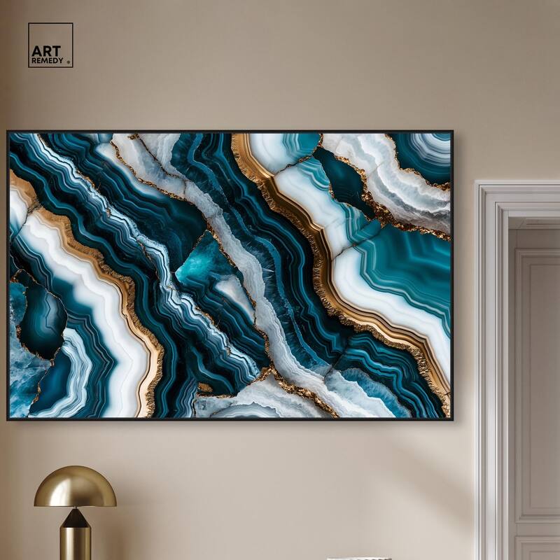Teal Tides Treasure I Canvas by Art Remedy