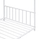preview thumbnail 6 of 8, Twin Size Metal House Bed with Roof, Easy Assembly, White