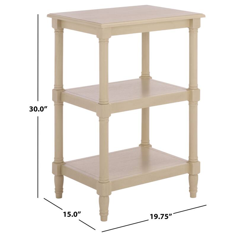 SAFAVIEH Elmira 3-Shelf Accent Table - 19.8" W x 15" L x 30" H - 20"W x 15"D x 30"H