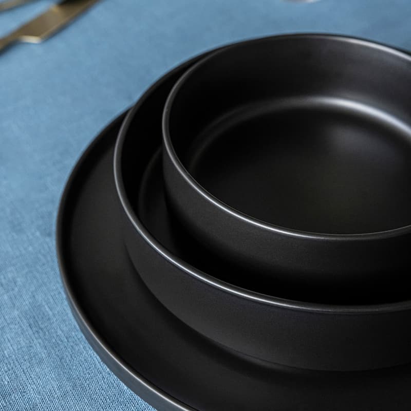 over&back Stackable 40oz Semi-Matte Stoneware Dinner Bowls