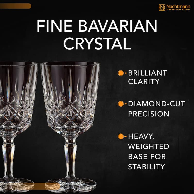 Nachtmann Set of 4 Noblesse Crystal Cocktail Glasses - 12 oz