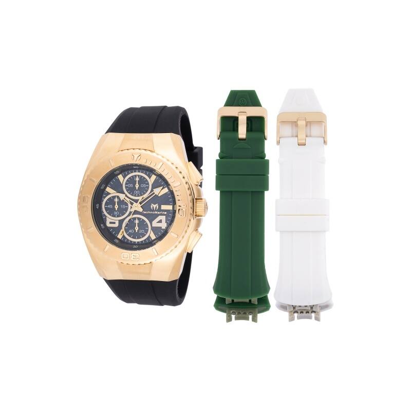 Technomarine Men's TM-124030 Cruise Quartz Chronograph Black Dial Watch