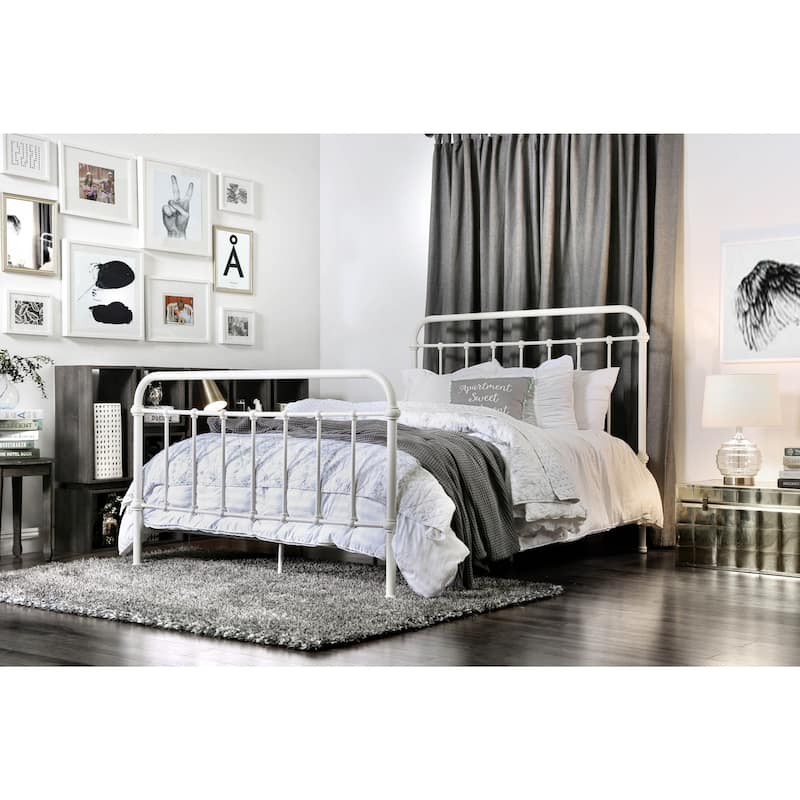 Norielle Rustic Metal Spindle Panel Bed by Furniture of America
